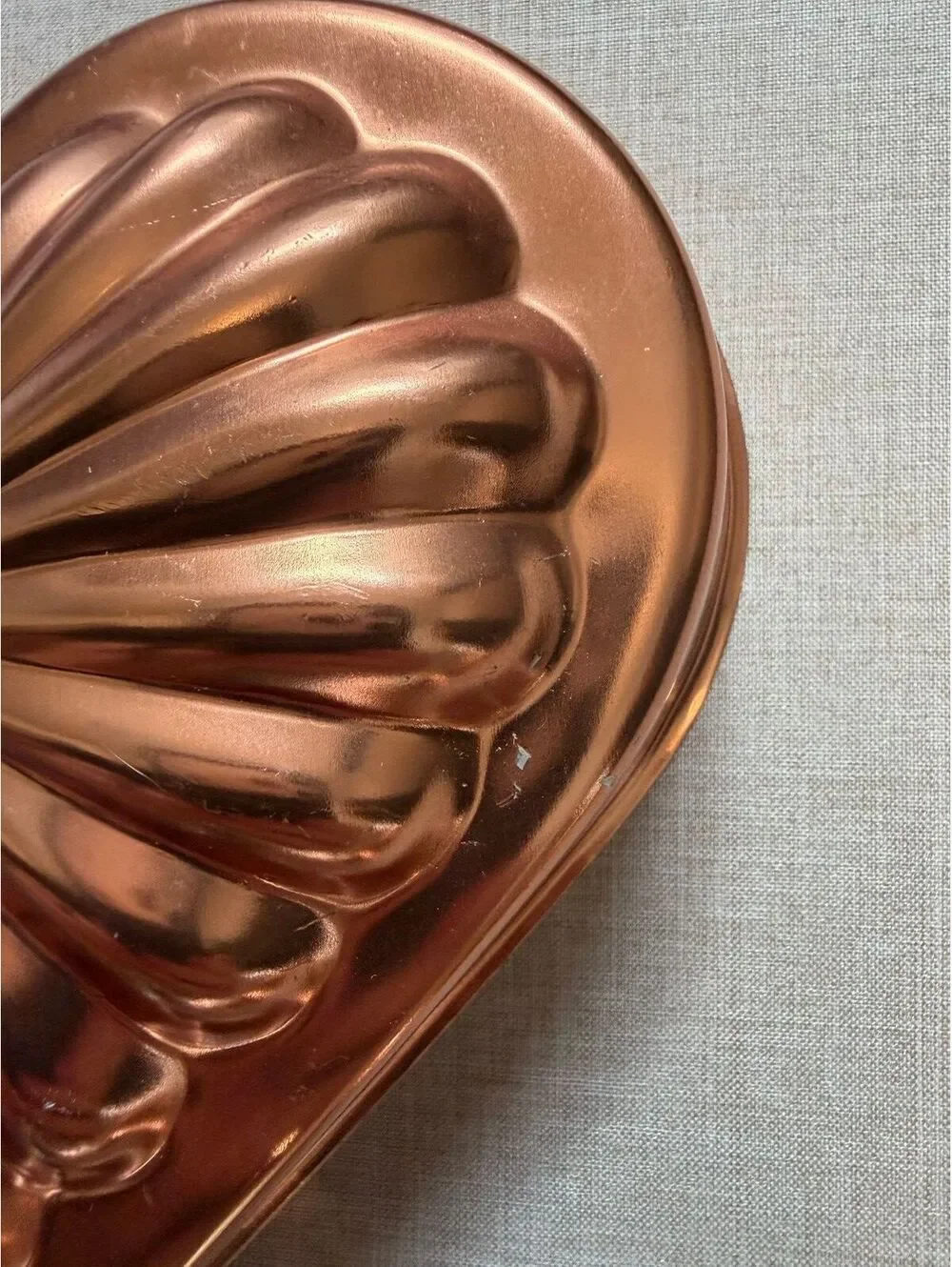 Vintage Copper Heart Cake Mold Wall Hanging Kitchen Decor 3.5 Cup (A)